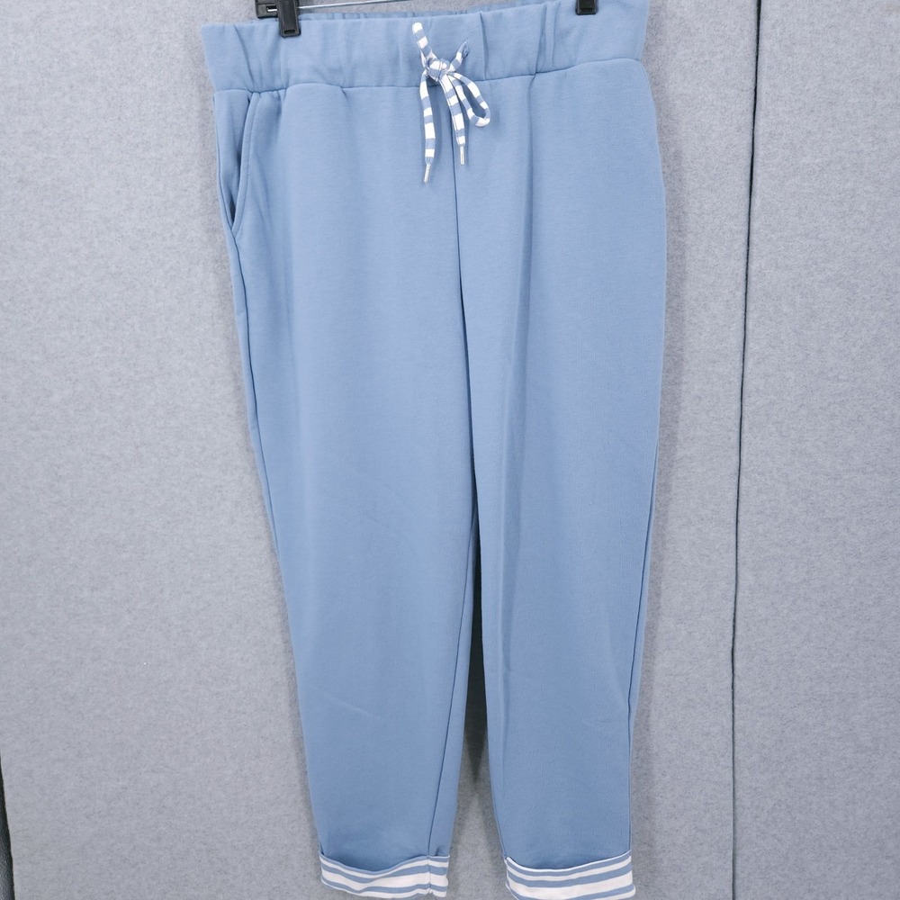 Joel Terry Jogger Faded Denim Chambray Drawstring Pants Womens Size XL‎ NWT